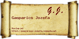 Gasparics Jozefa névjegykártya